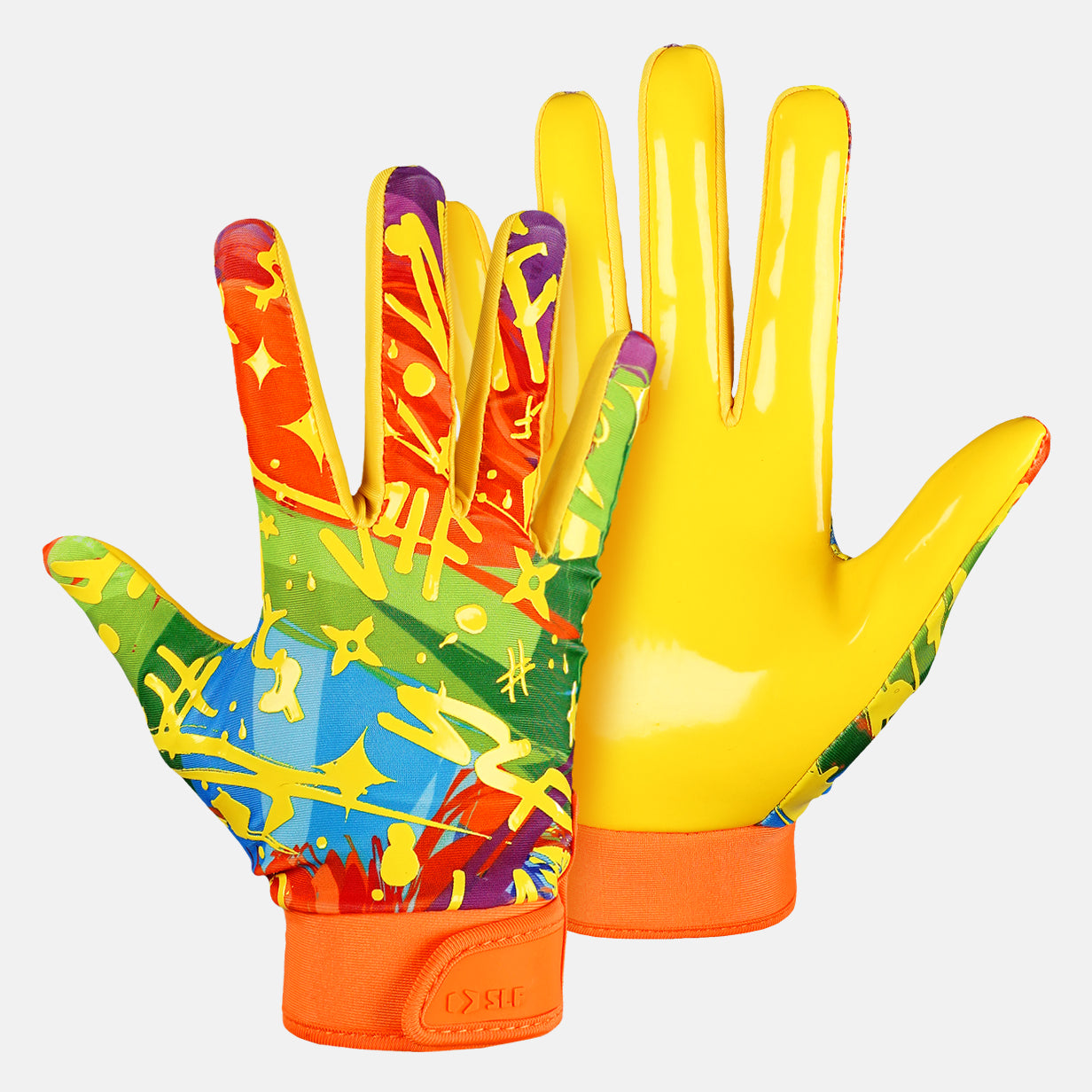 SLF Milan Colorful Sticky Football Receiver Gloves – SLEEFS