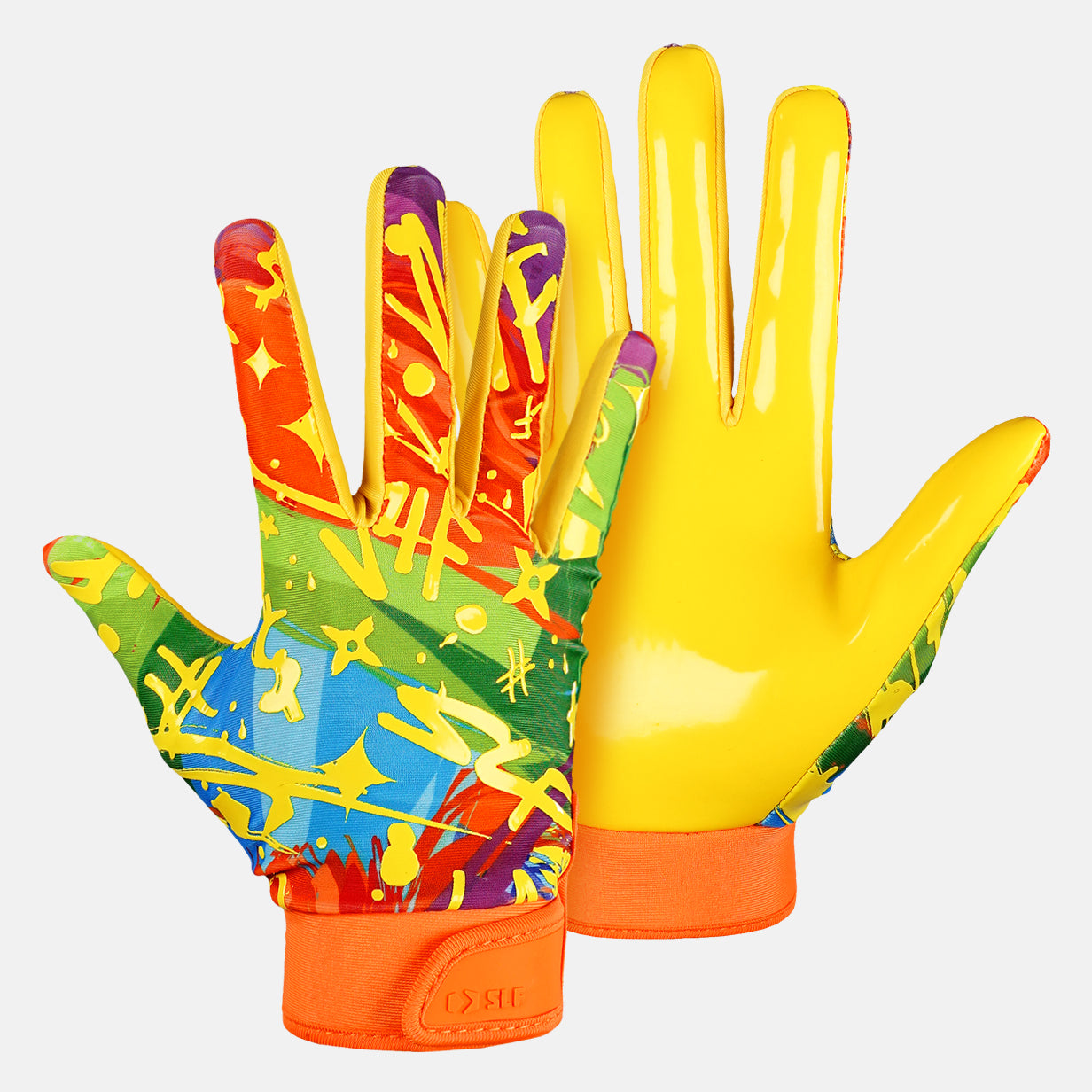 SLF Milan Colorful Sticky Football Receiver Gloves