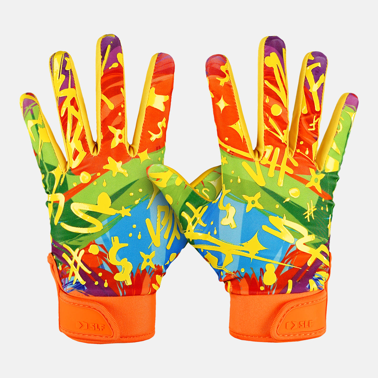 SLF Milan Colorful Sticky Football Receiver Gloves – SLEEFS