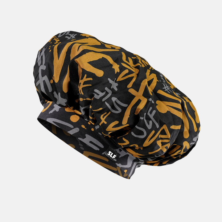SLF Pattern Black Gold Bonnet