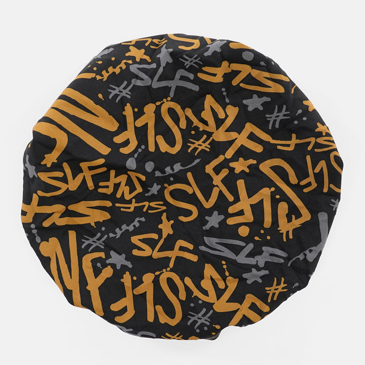 SLF Pattern Black Gold Bonnet
