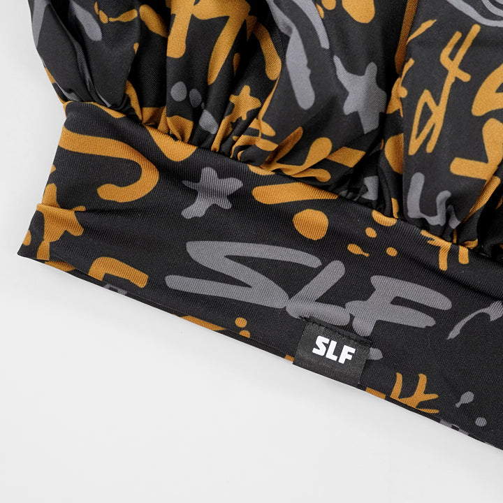 SLF Pattern Black Gold Bonnet