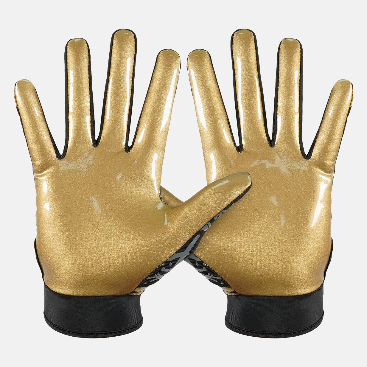 SLF Pattern Black Gold Sticky Football Receiver Gloves – SLEEFS
