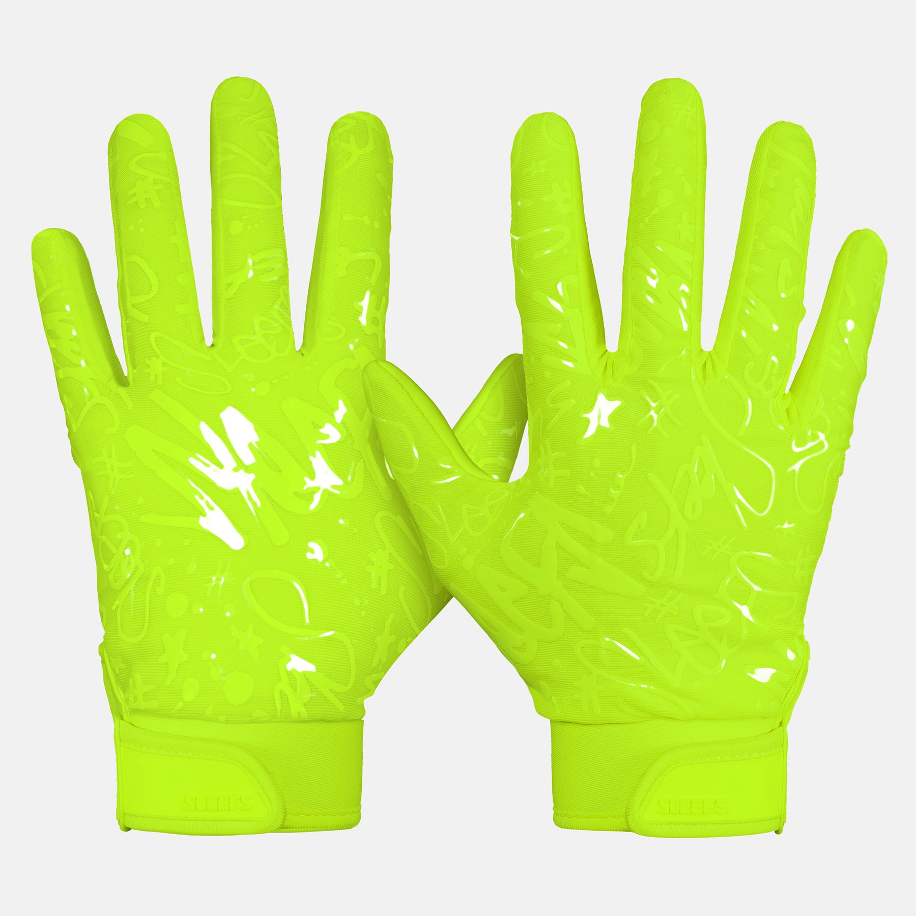 Safety Yellow Sticky Football Receiver Gloves – SLEEFS