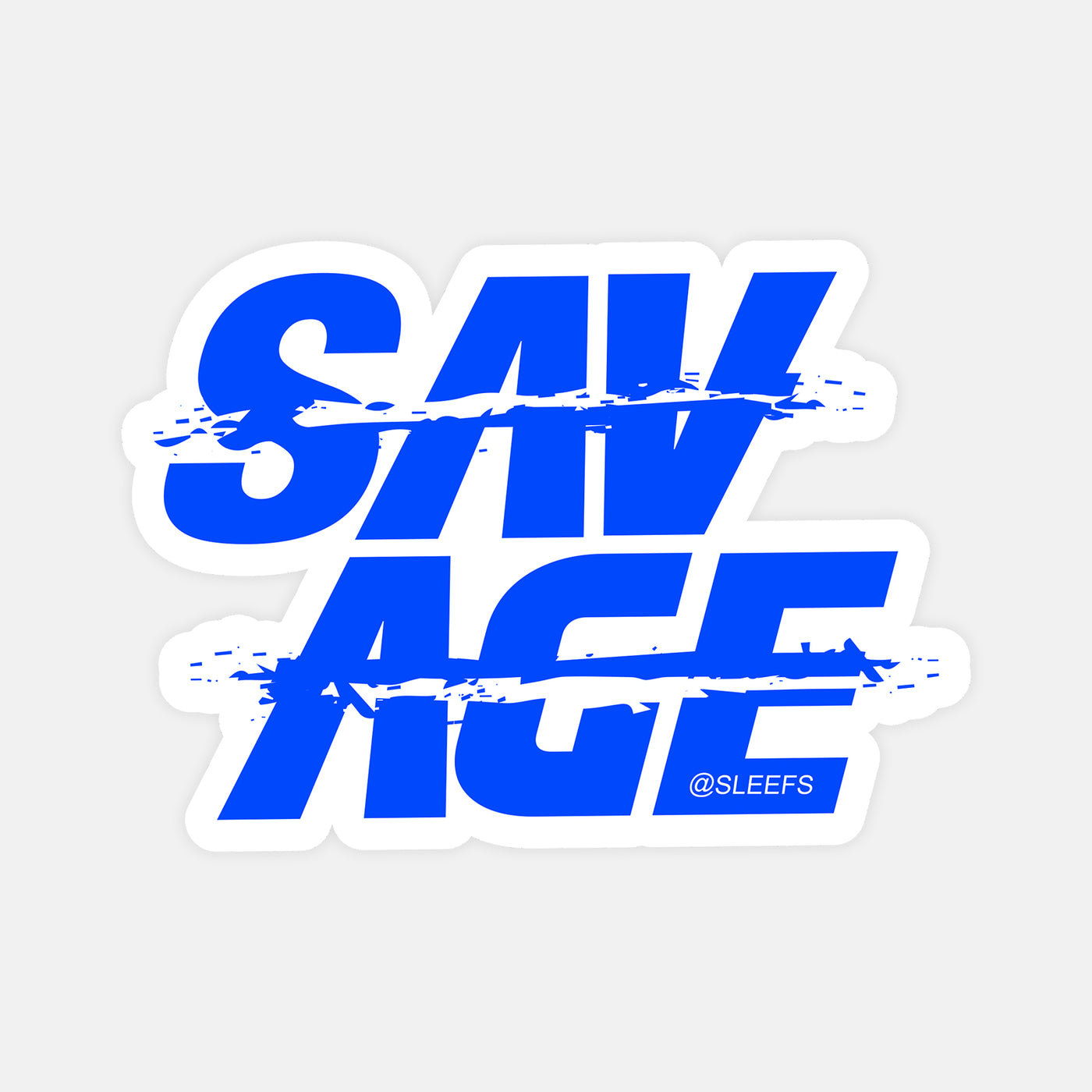 Savage Blue Sticker