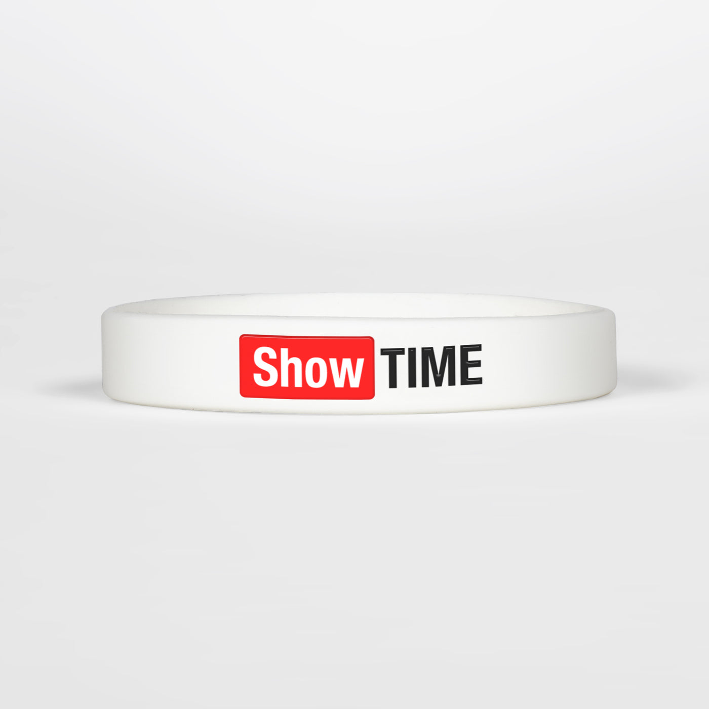 Showtime White Motivational Wristband