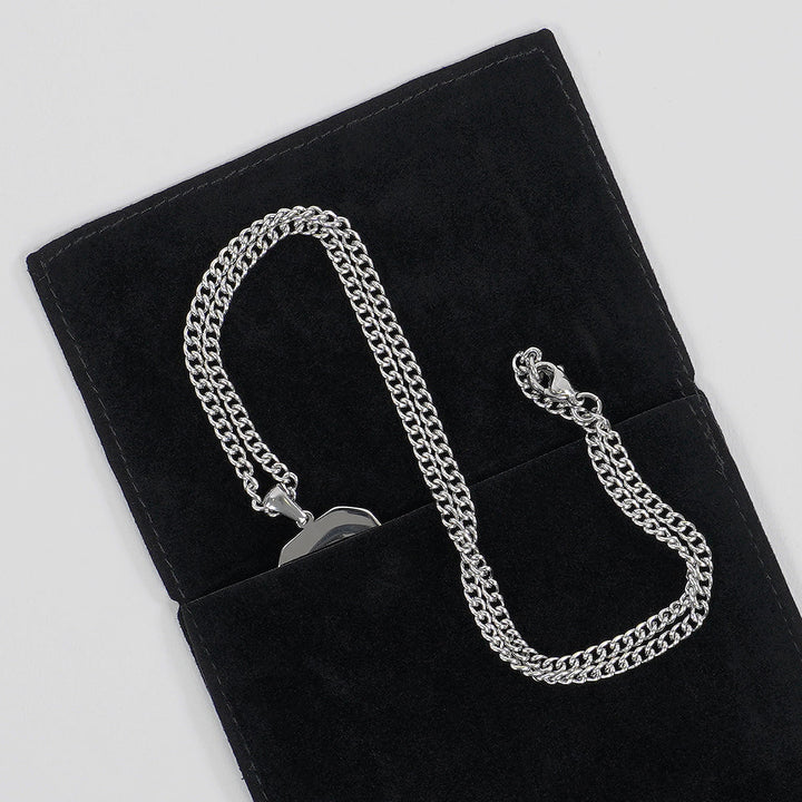 21 Number Pendant with Chain Kids Necklace - Stainless Steel