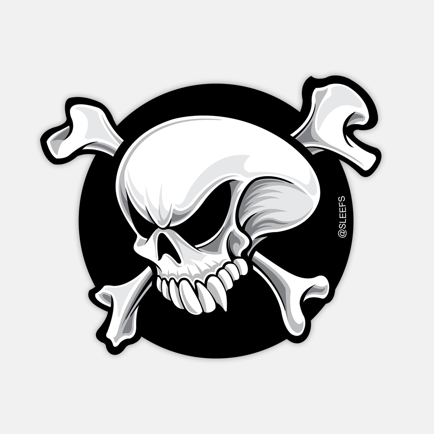 Skull and Bone Sticker