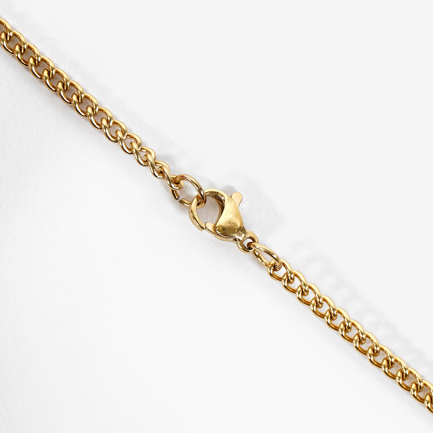 96 Number Pendant with Chain Necklace - Gold Plated Stainless