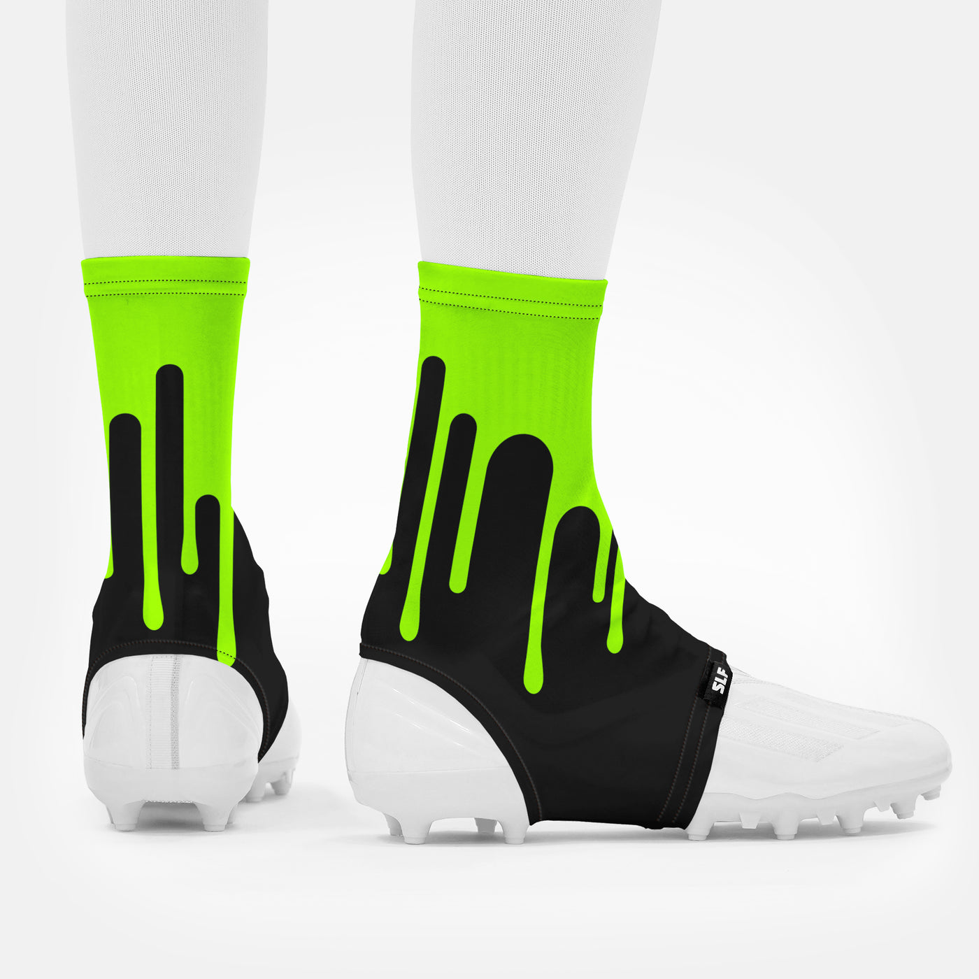 Slime Black Green Spats / Cleat Covers