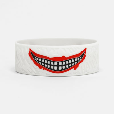 Smile White 1 Inch Wristband