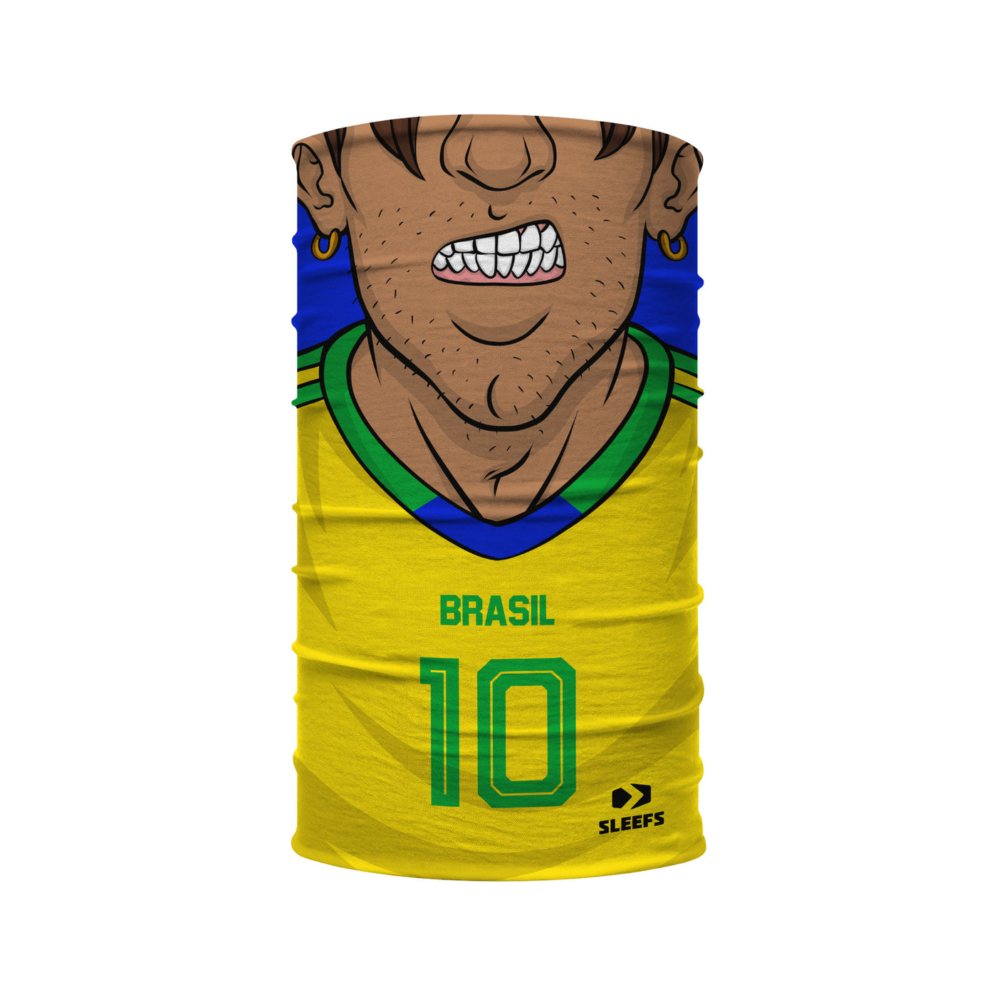 Soccer Player Brazil Kids Neck Gaiter