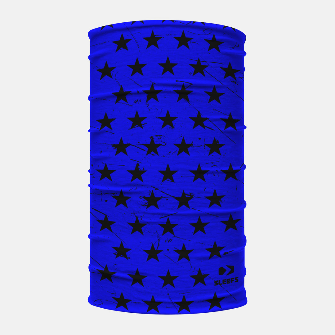 Stars Blue Black Neck Gaiter