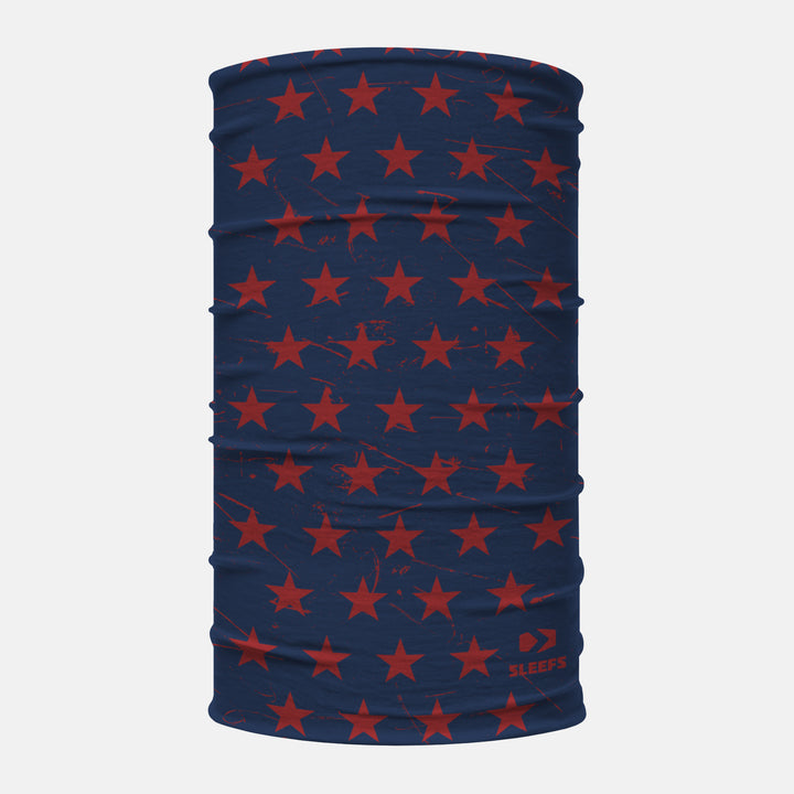 Stars Navy Maroon Neck Gaiter