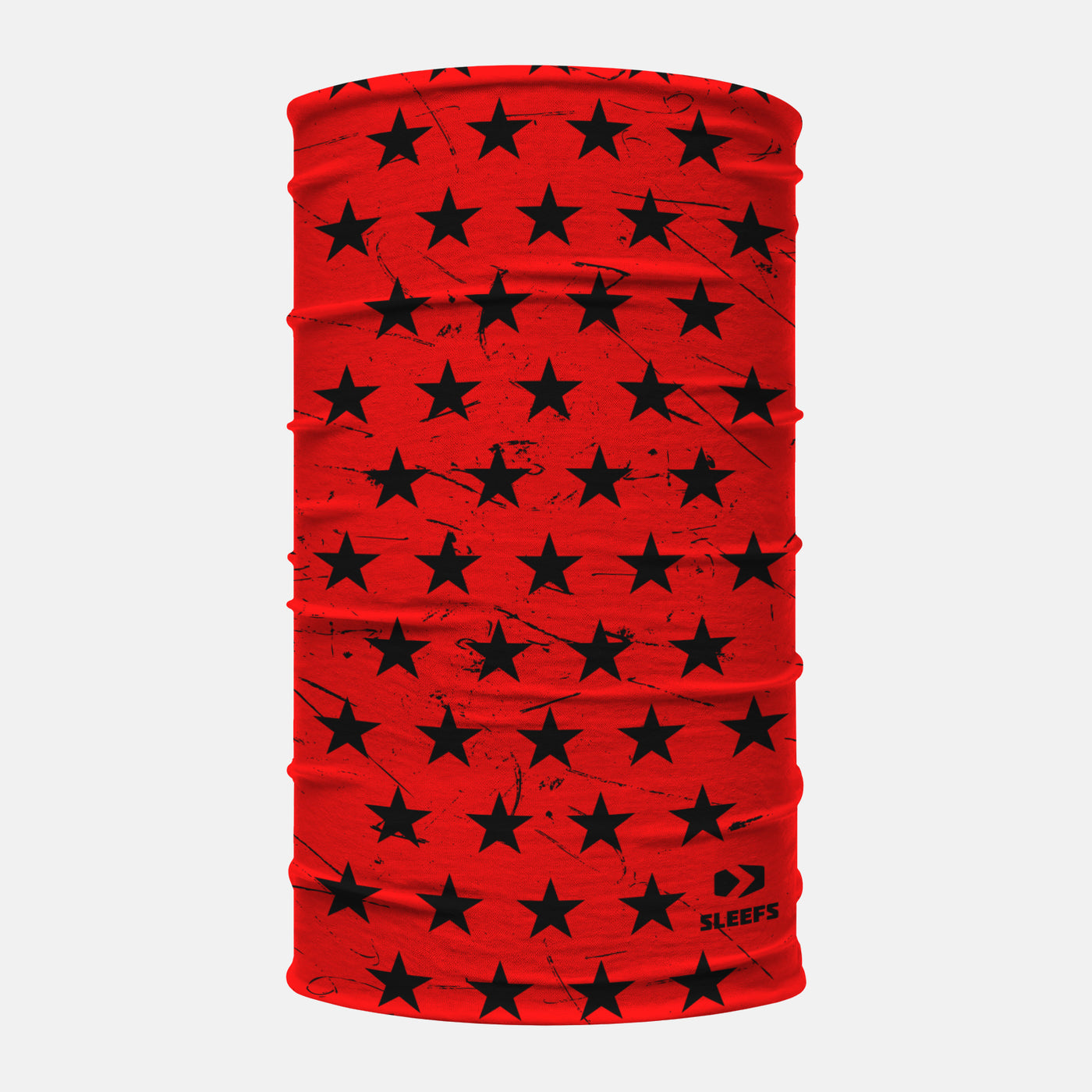 Stars Red Black Neck Gaiter