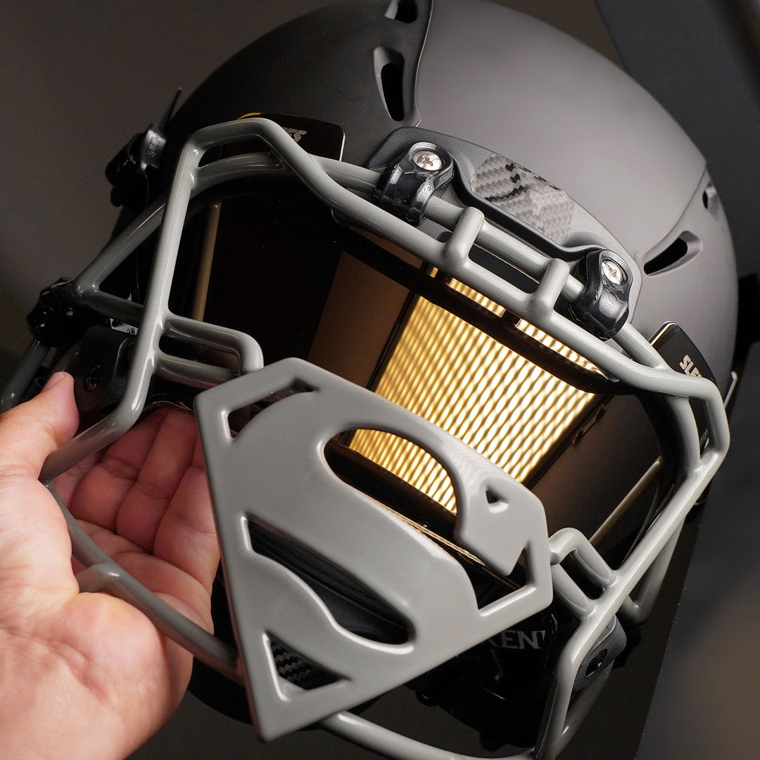 black gold smoked football helmet visor Sleefs Smokey Gold Helmet Eye-Shield Color Tinted Visor