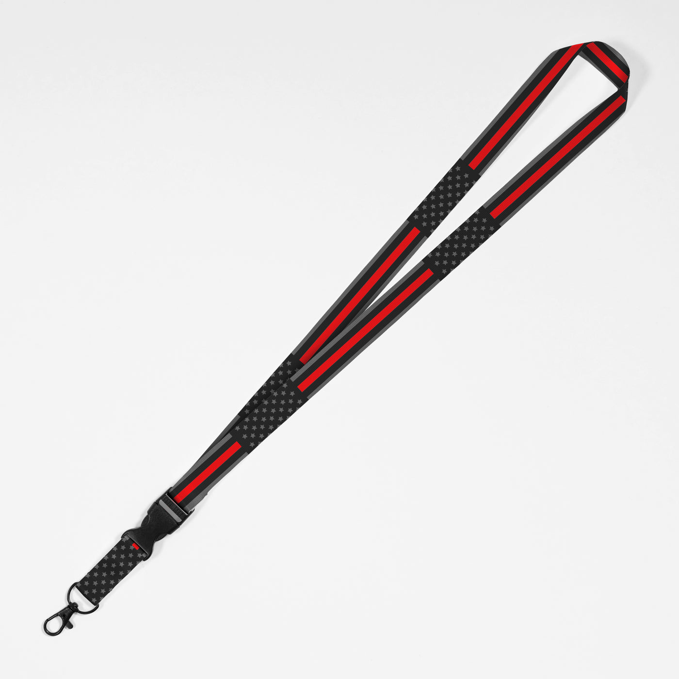Tactical Thin Red Line USA Flag Lanyard