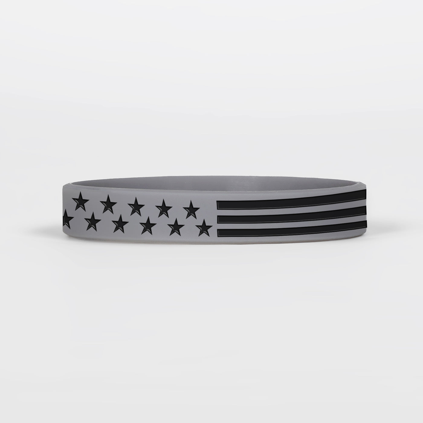 Tactical USA Flag Gray Motivational Wristband