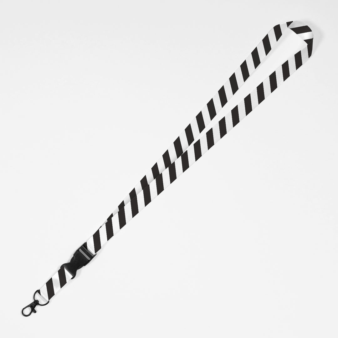 Tape Black White Lanyard