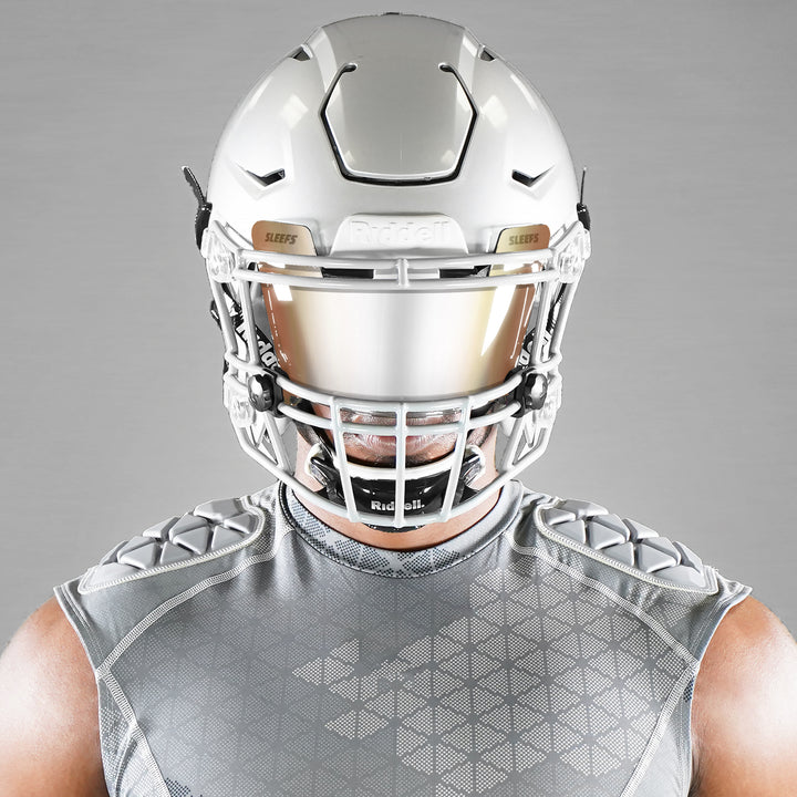 Tawny Pale Machine Silver Helmet Eye-Shield Visor