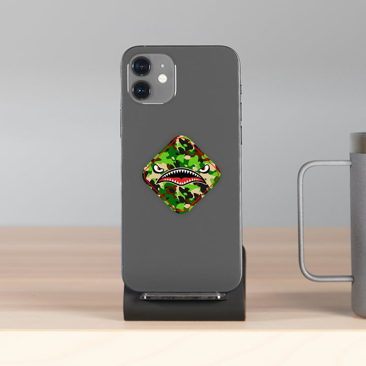 War Shark Jungle Camo Sticker