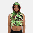 War Shark Jungle Football Crop Top Hoodie