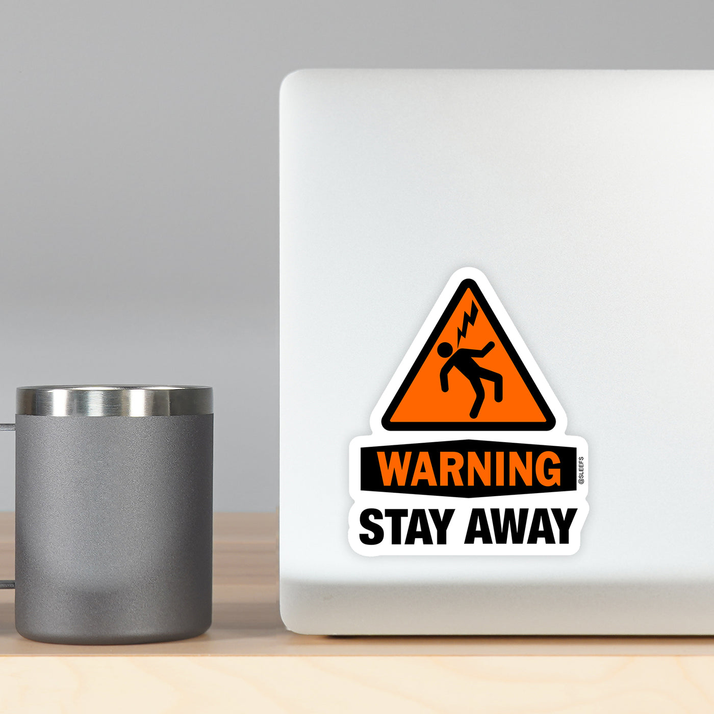 Warning Stay Away Sticker