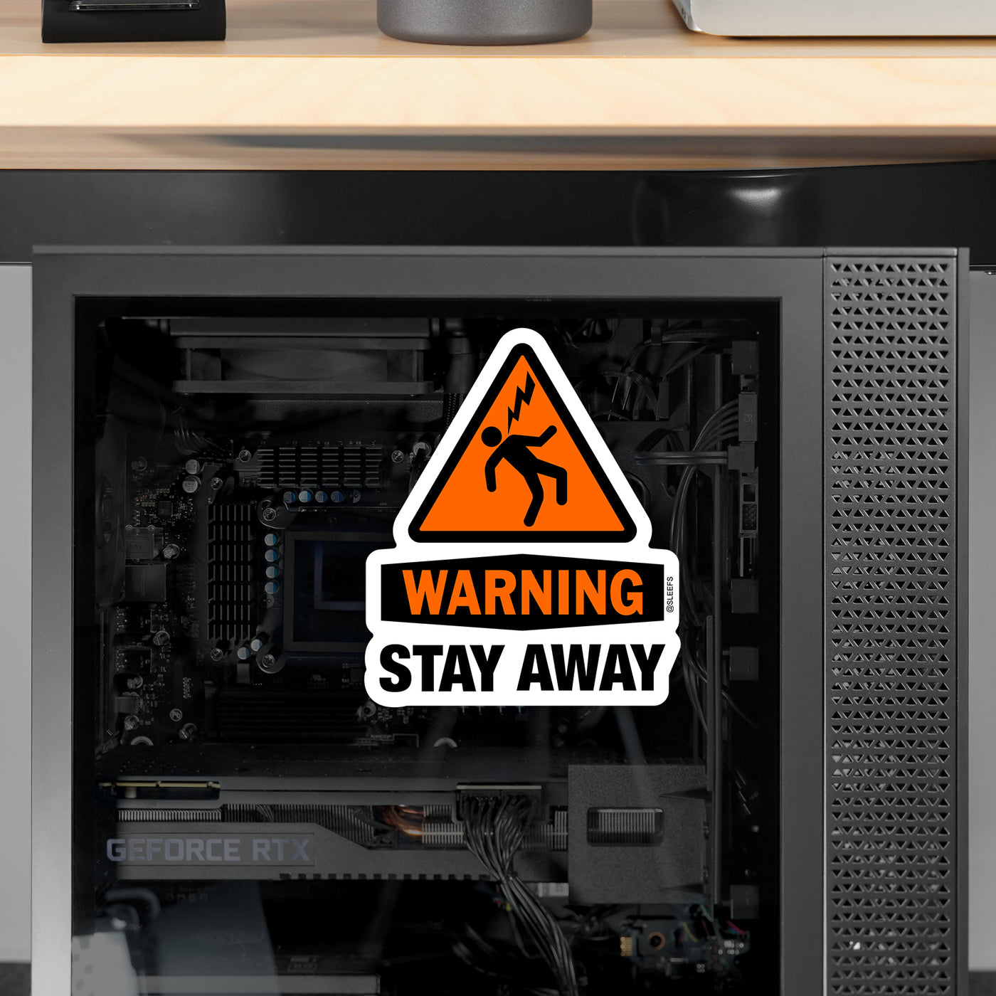 Warning Stay Away Sticker