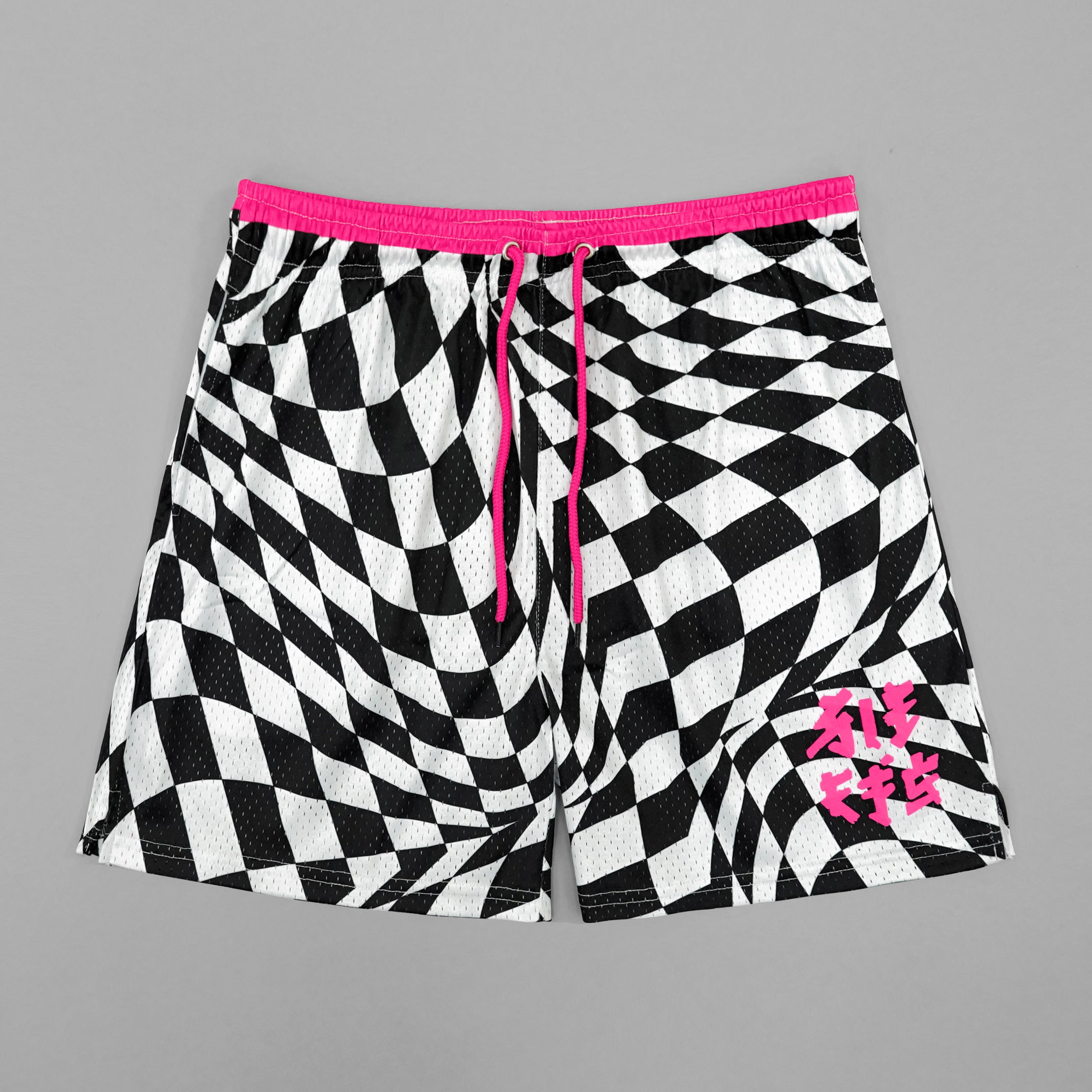 Warped Checkered Finest Pink Shorts - 7