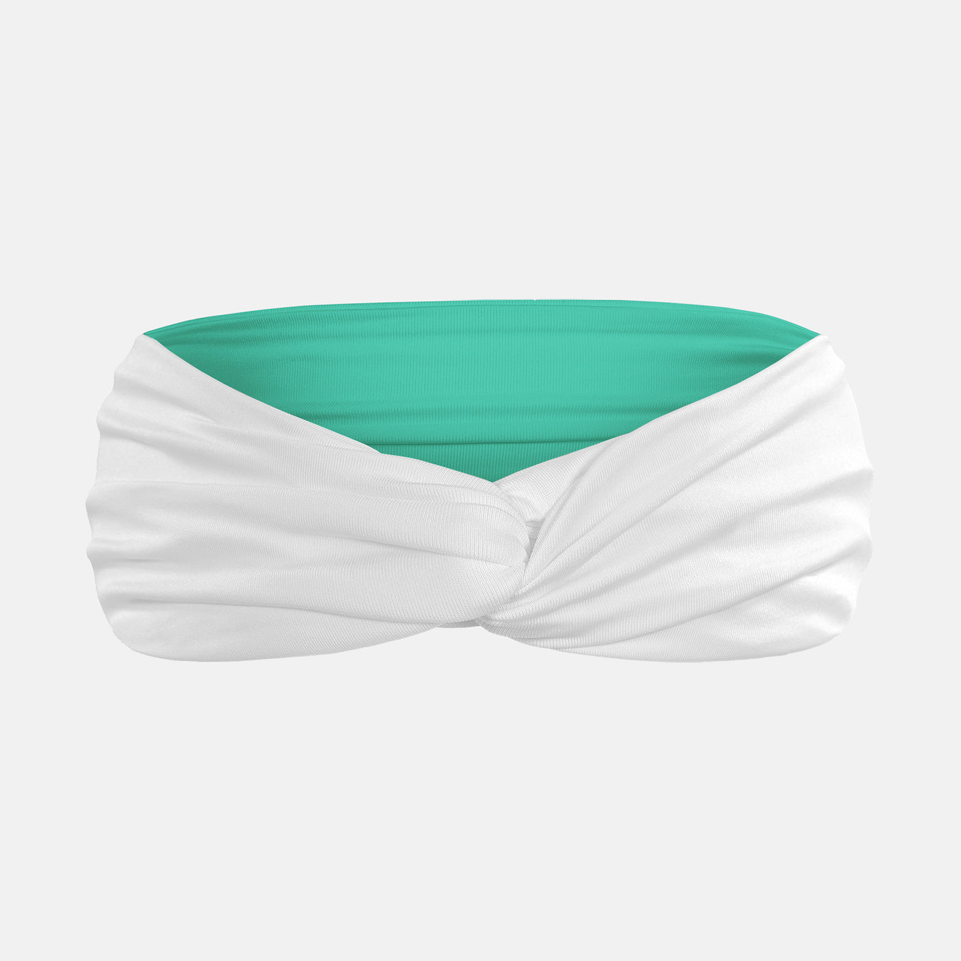 White and Mint Turban Twisted Headband
