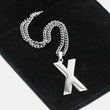 X Letter Pendant with Chain Necklace - Stainless Steel