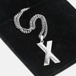 X Letter Pendant with Chain Kids Necklace - Stainless Steel