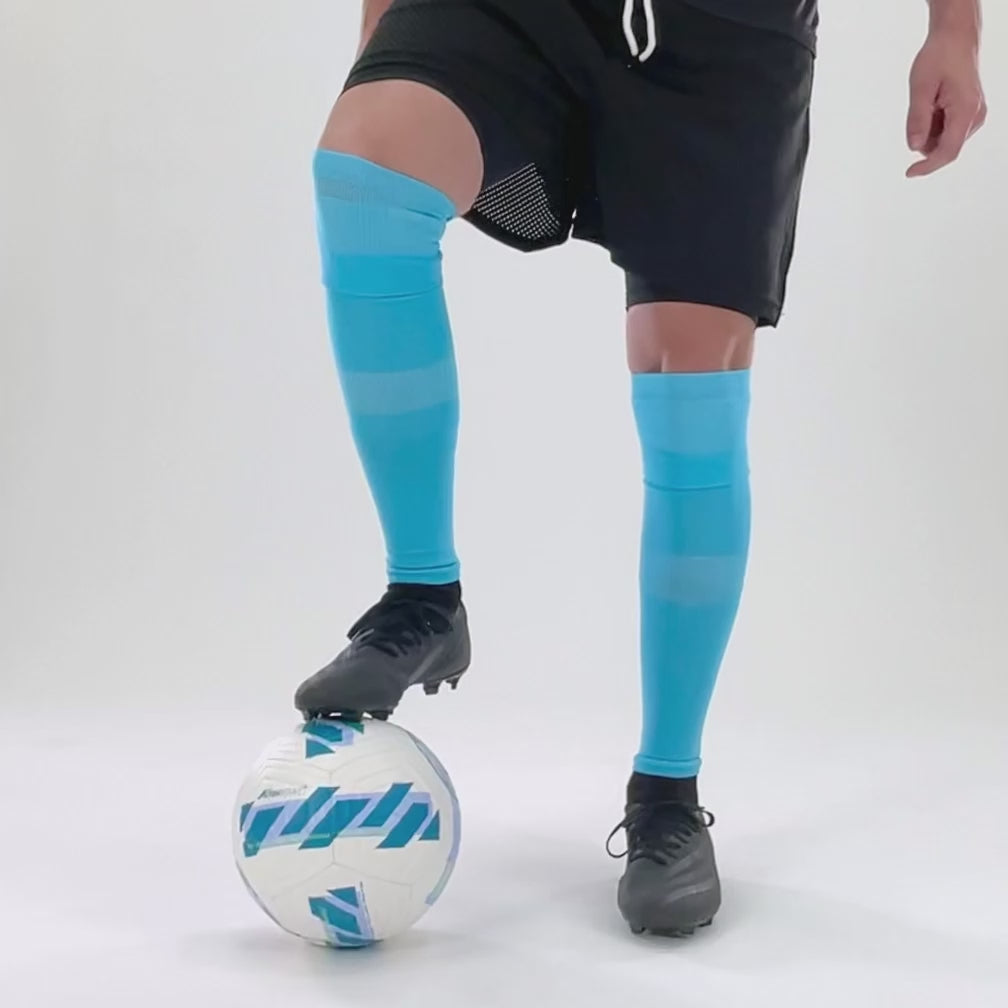 Hue Sky Blue Long Soccer Leg Sleeves