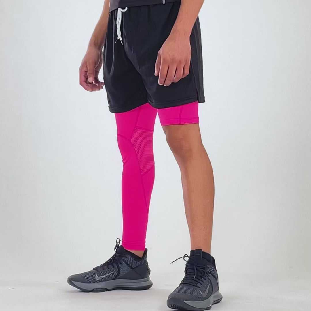 Hue Pink Single-leg Basketball Tights