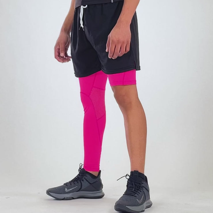 Hue Pink Single-leg Basketball Tights – SLEEFS