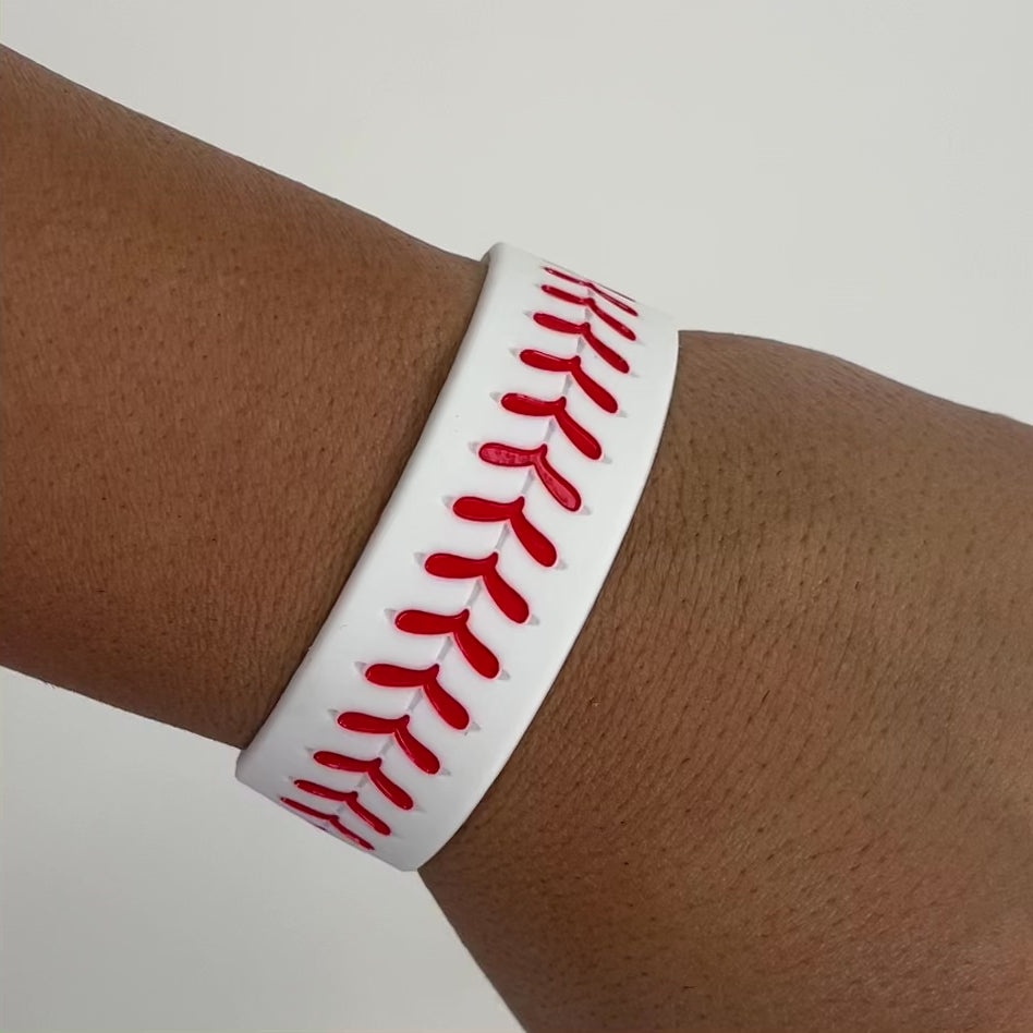 Baseball Lace 1 Inch Wristband