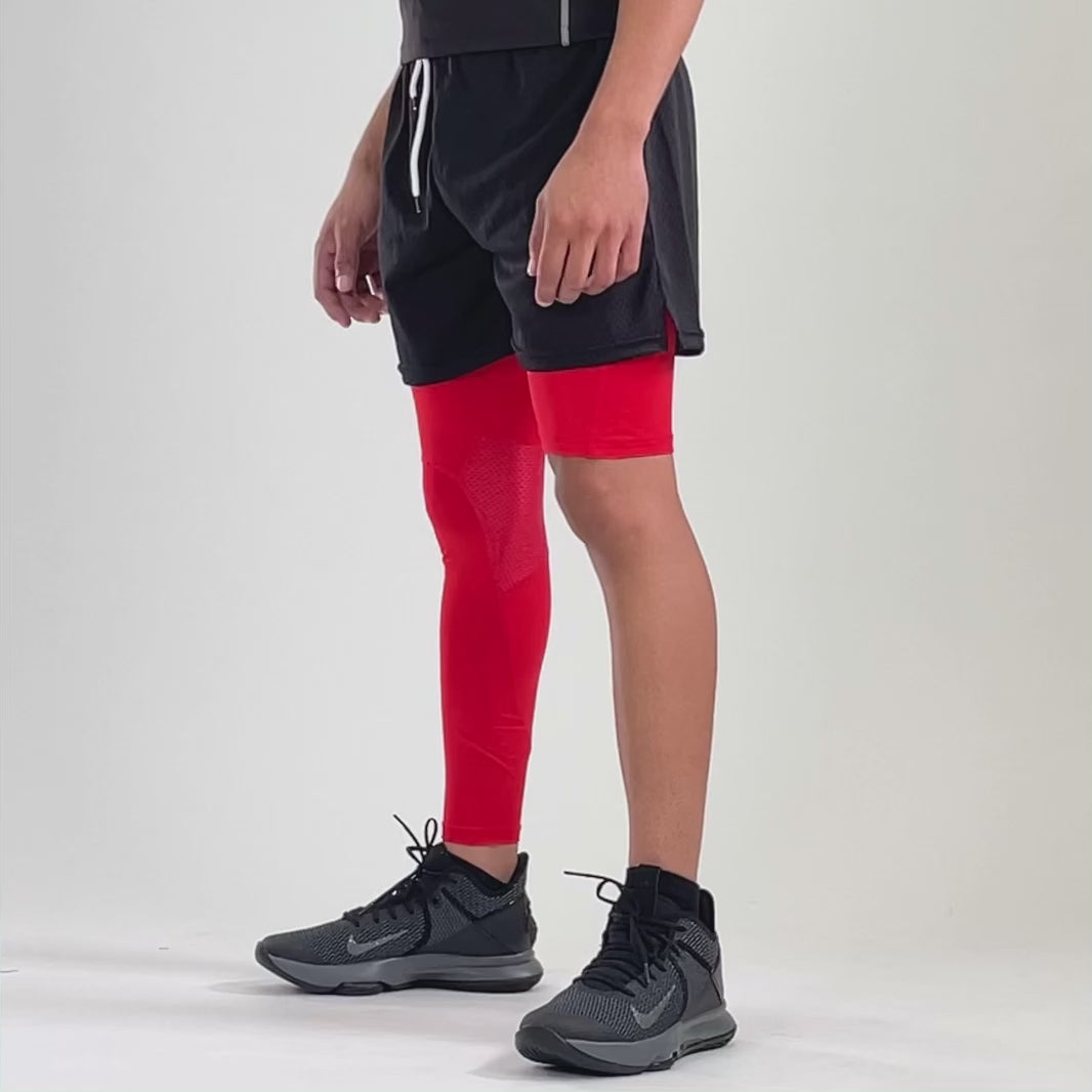 Hue Red Single-leg Basketball Tights