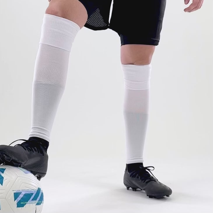 White Long Soccer Leg Sleeves