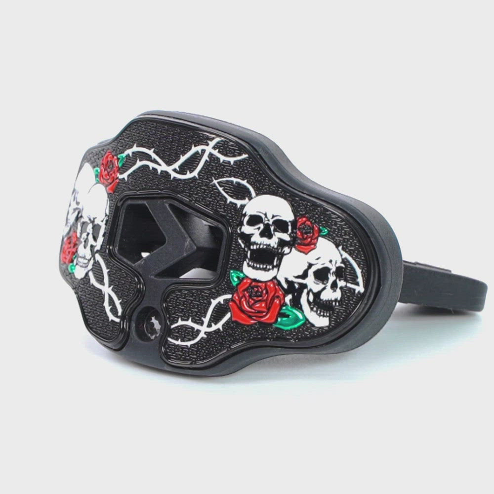 3D Skulls and Roses Football Mouthguard
