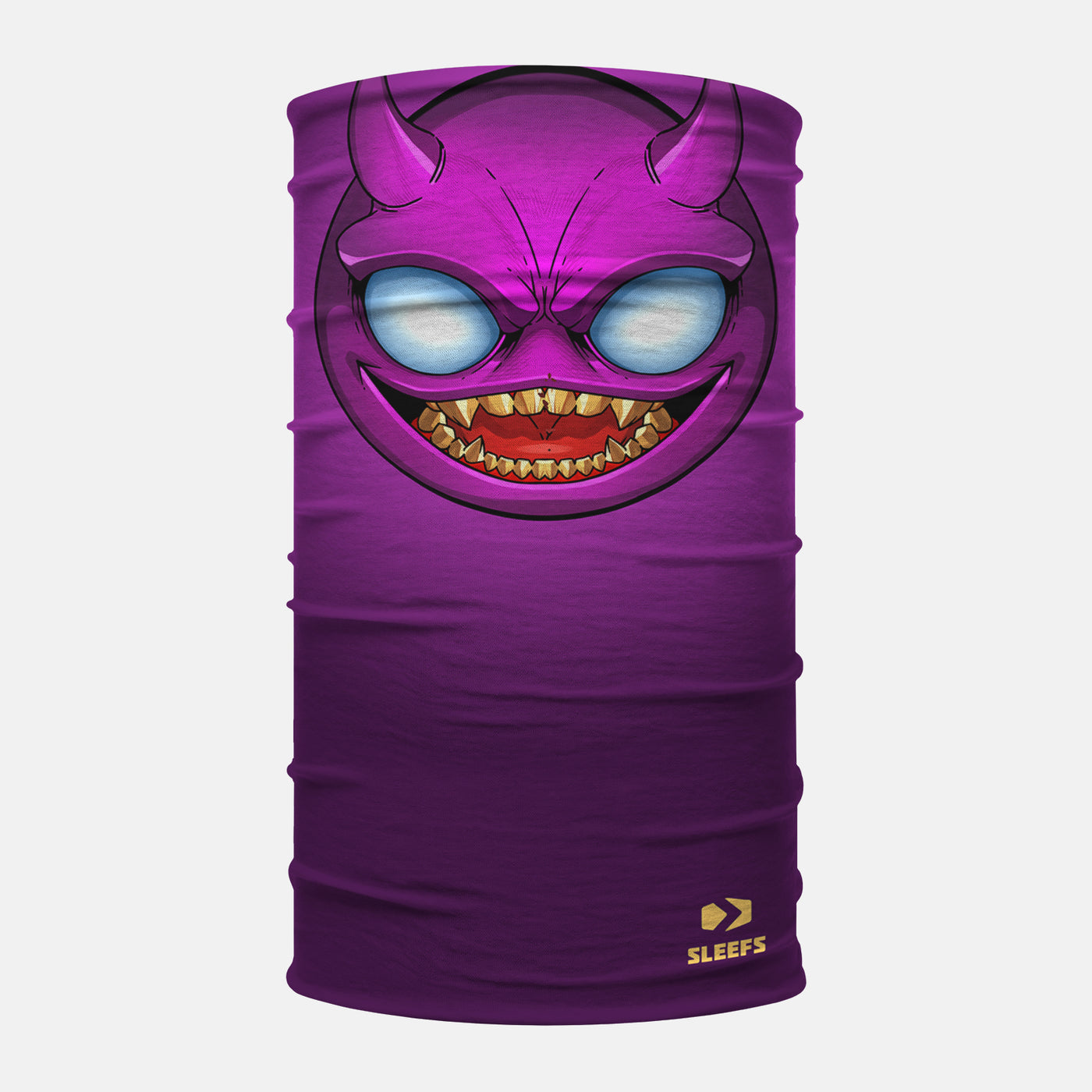 Naughty Purple Devil Toxic Emoticon Neck Gaiter