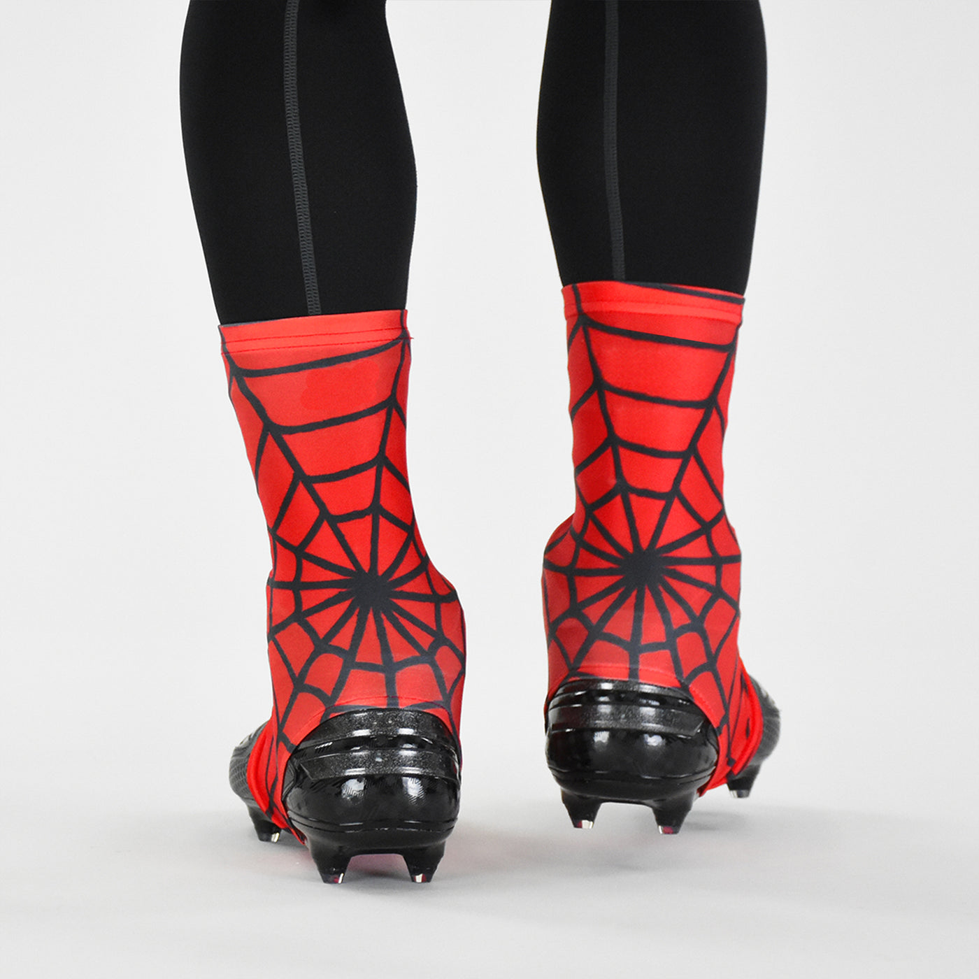 Red Web Pattern Spats / Cleat Covers